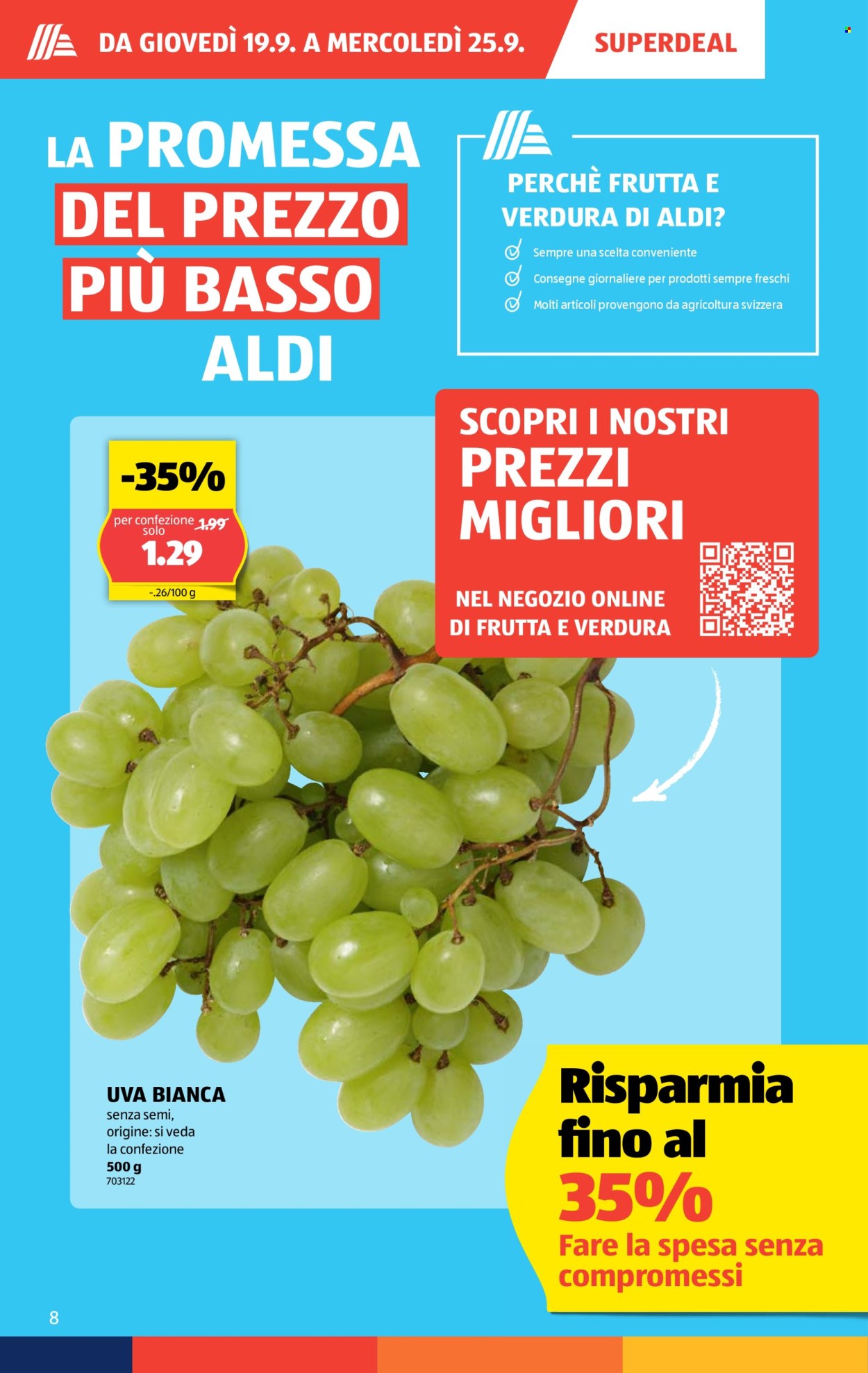 Volantino Aldi - 19.9.2024 - 25.9.2024. Pagina 8.