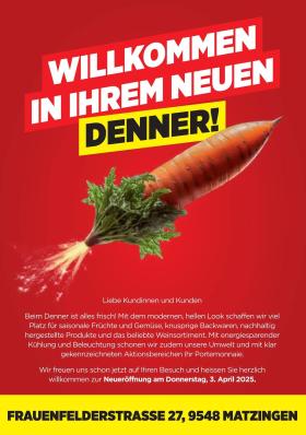 Denner - Neueröffnungsangebote Frauenfeldstrasse