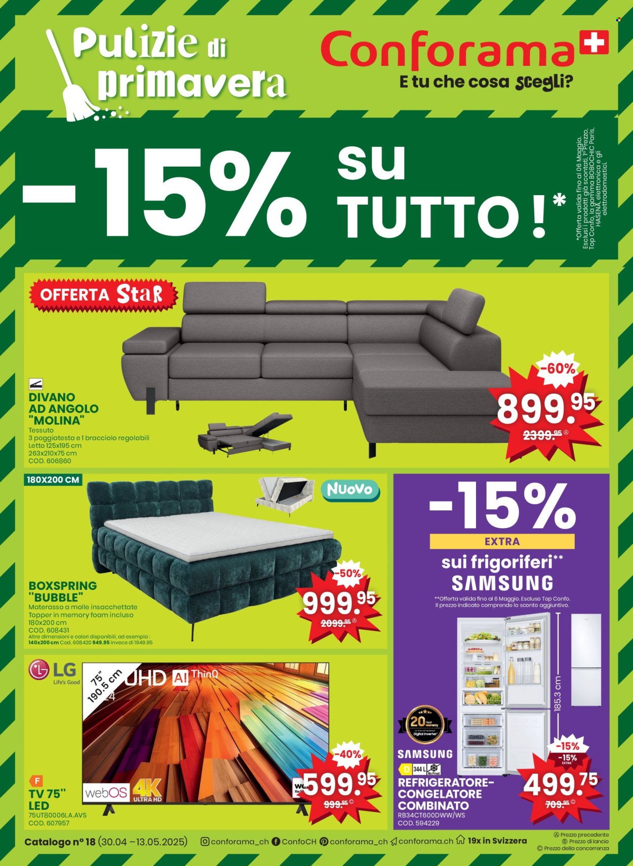 Volantino Conforama - 30.4.2025 - 13.5.2025. Pagina 1.