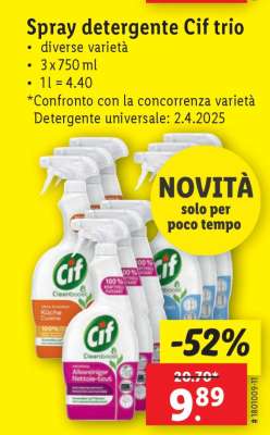 Spray detergente Cif trio