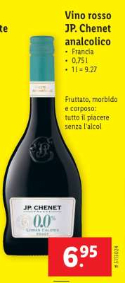 Vino rosso JP. Chenet analcolico