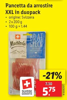 Pancetta da arrostire XXL in duopack