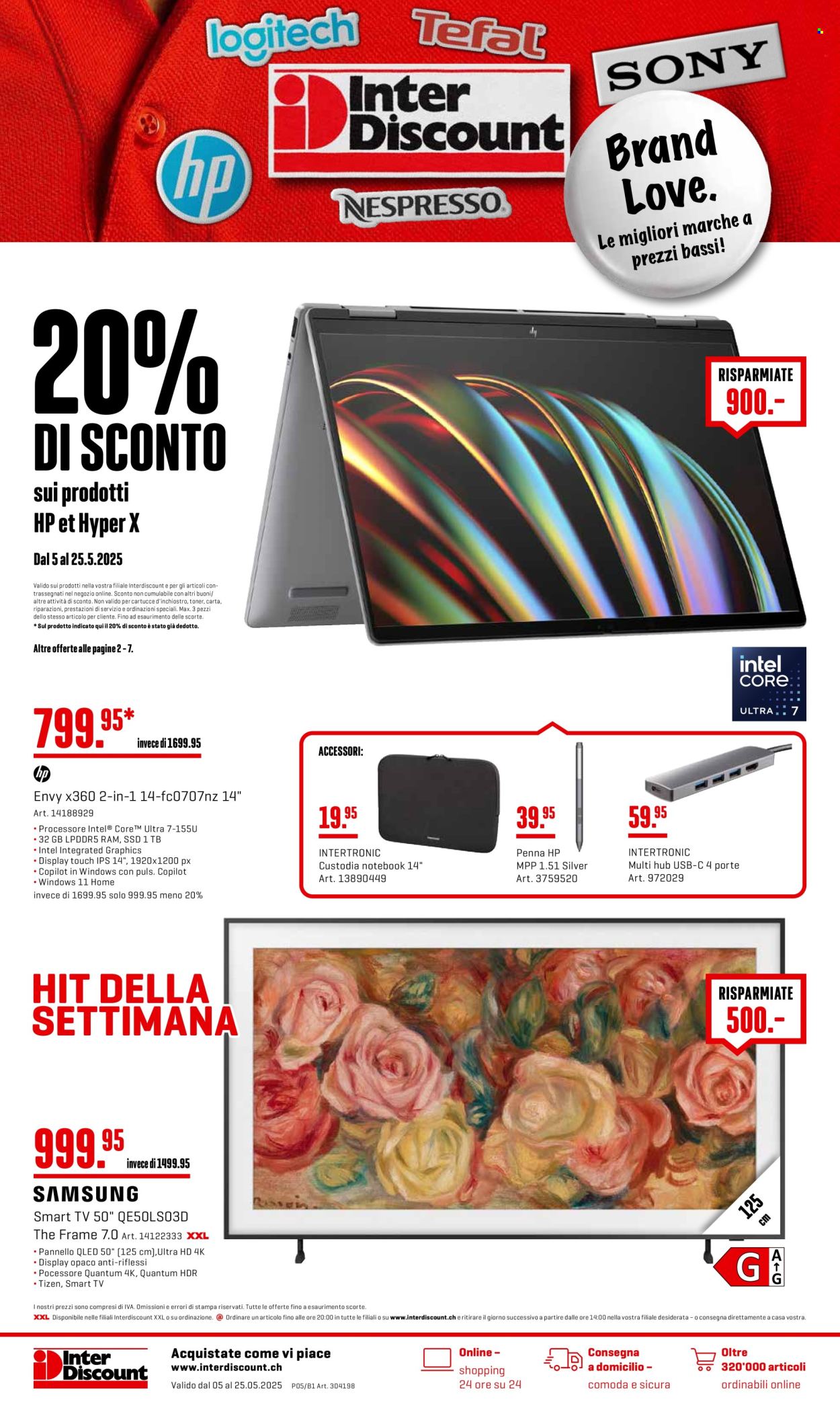 Volantino Interdiscount - 5.5.2025 - 25.5.2025. Pagina 1.