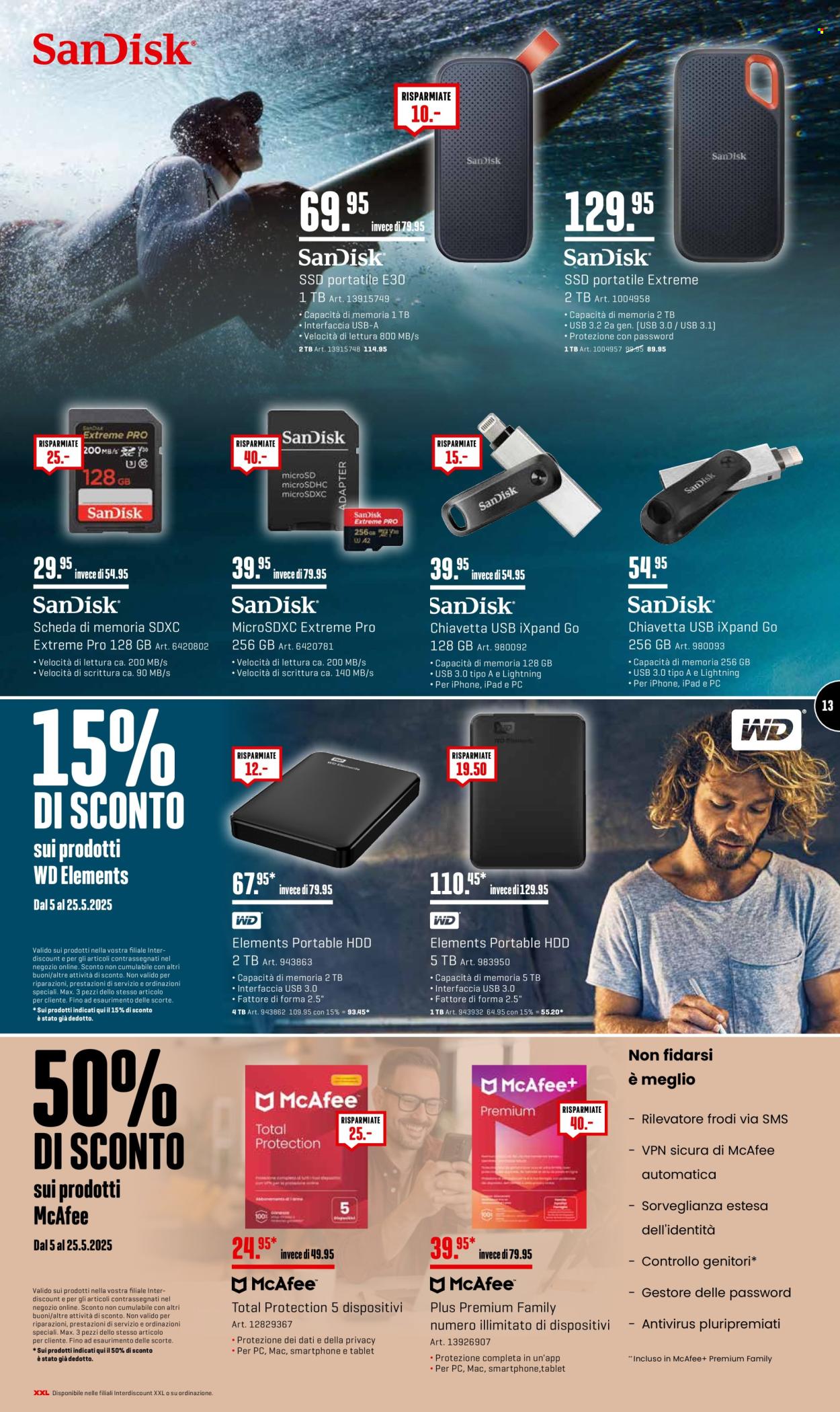 Volantino Interdiscount - 5.5.2025 - 25.5.2025. Pagina 13.