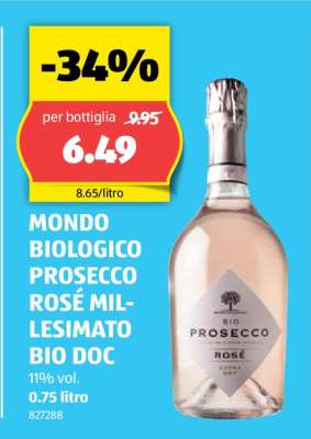 MONDO BIOLOGICO PROSECCO ROSÉ MILLESIMATO BIO DOC