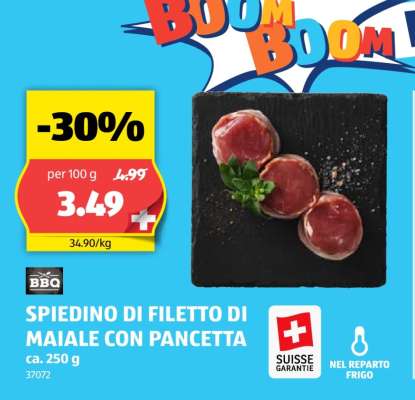SPIEDINO DI FILETTO DI MAIALE CON PANCETTA