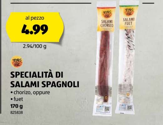 SPECIALITÀ DI SALAMI SPAGNOLI