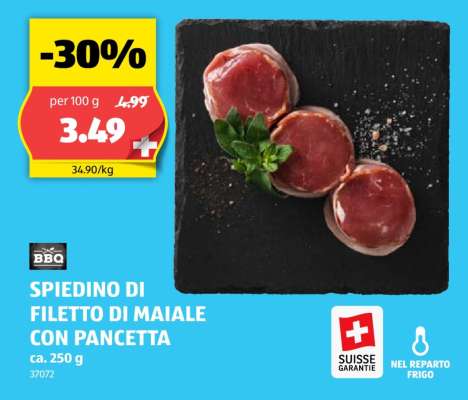 SPIEDINO DI FILETTO DI MAIALE CON PANCETTA