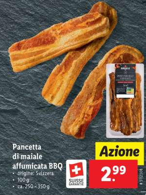 Pancetta di maiale affumicata BBQ