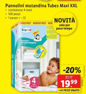 Pannolini mutandina Tubes Maxi XXL