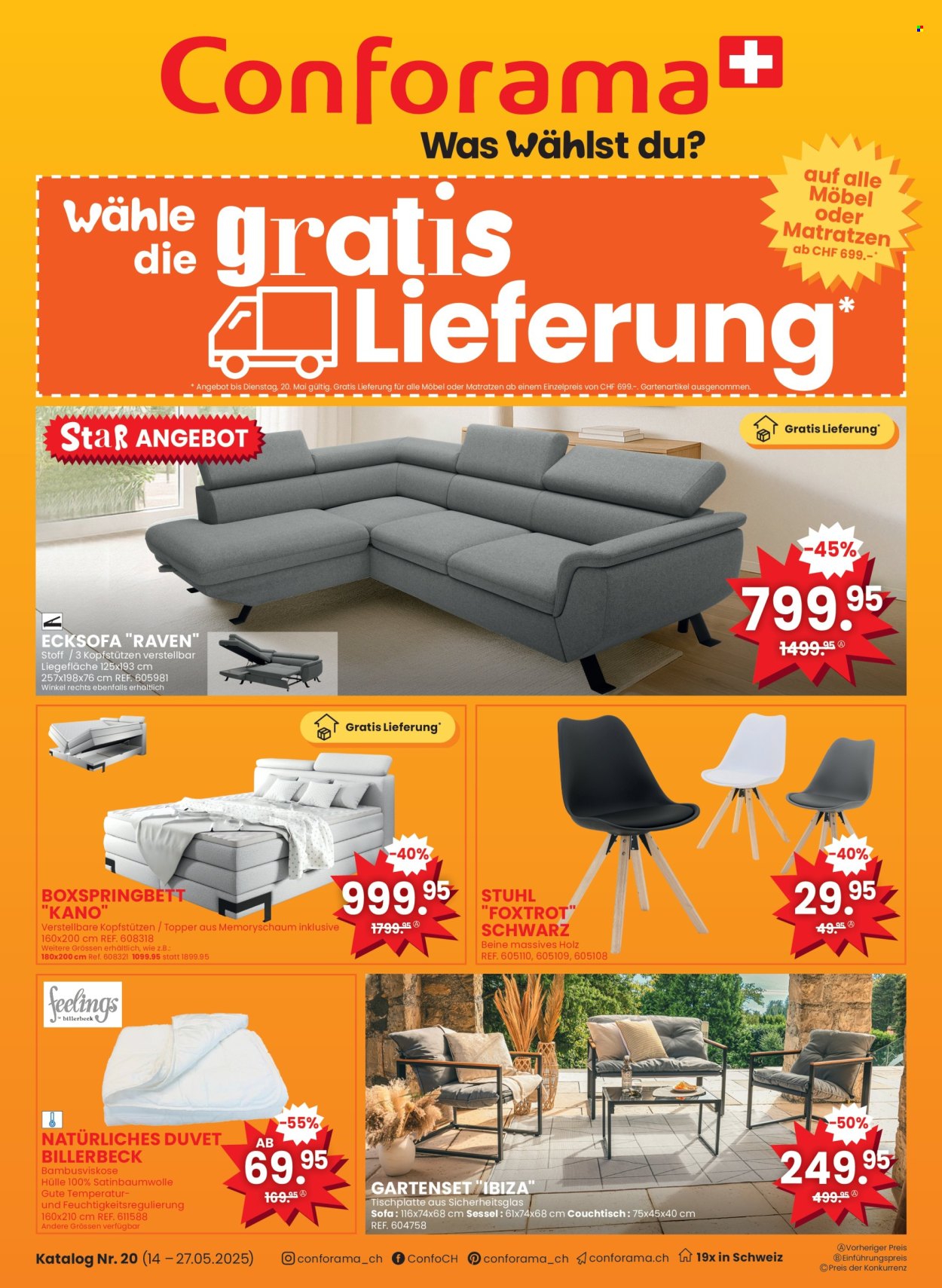 Volantino Conforama - 14.5.2025 - 27.5.2025. Pagina 1.