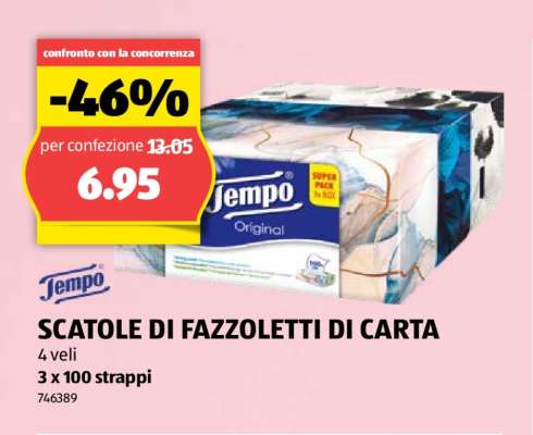 SCATOLE DI FAZZOLETTI DI CARTA