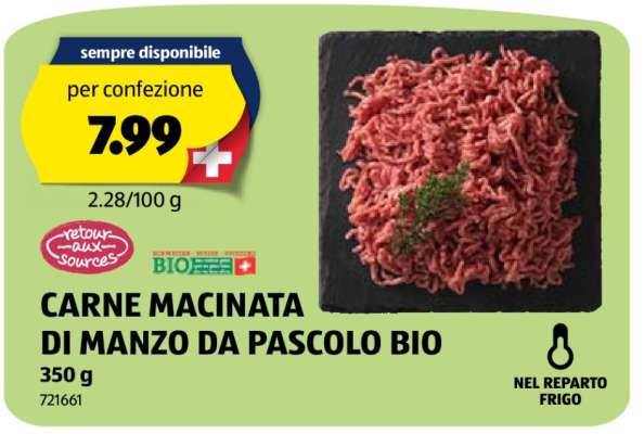 CARNE MACINATA DI MANZO DA PASCOLO BIO