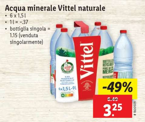 Acqua minerale Vittel naturale