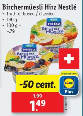Birchermüesli Hirz Nestlé