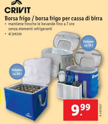 CRIVIT Borsa frigo / borsa frigo per cassa di birra