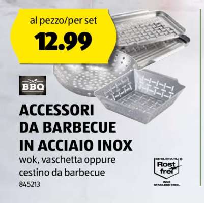 ACCESSORI DA BARBECUE IN ACCIAIO INOX