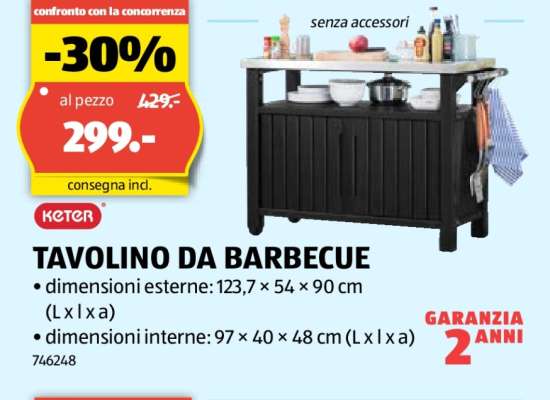 TAVOLINO DA BARBECUE