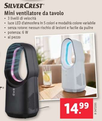 SilverCrest Mini ventilatore da tavolo