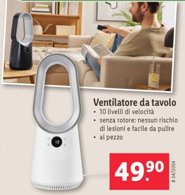 Ventilatore da tavolo