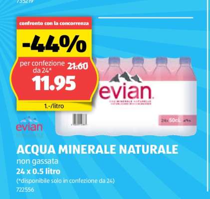 evian ACQUA MINERALE NATURALE