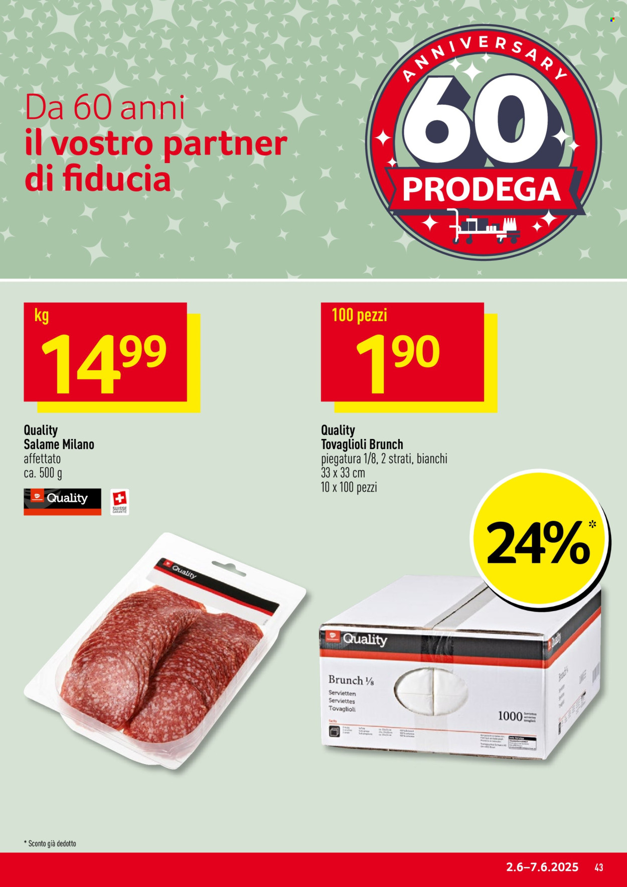Volantino Prodega - 2.6.2025 - 7.6.2025. Pagina 43.