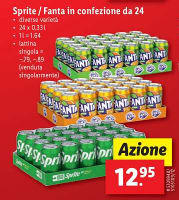 Sprite / Fanta in confezione da 24