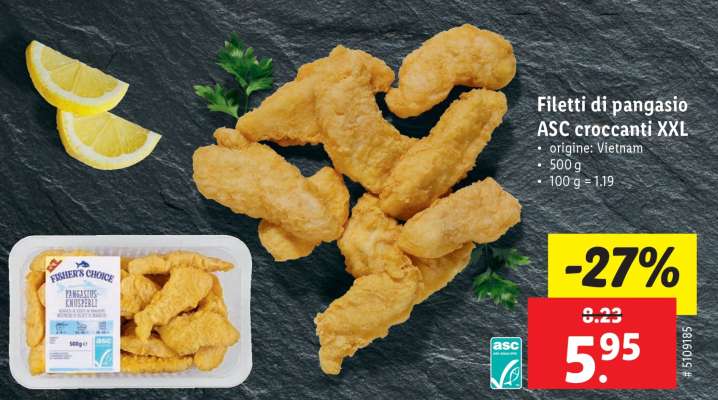 Filetti di pangasio ASC croccanti XXL