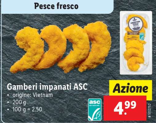 Gamberi impanati ASC