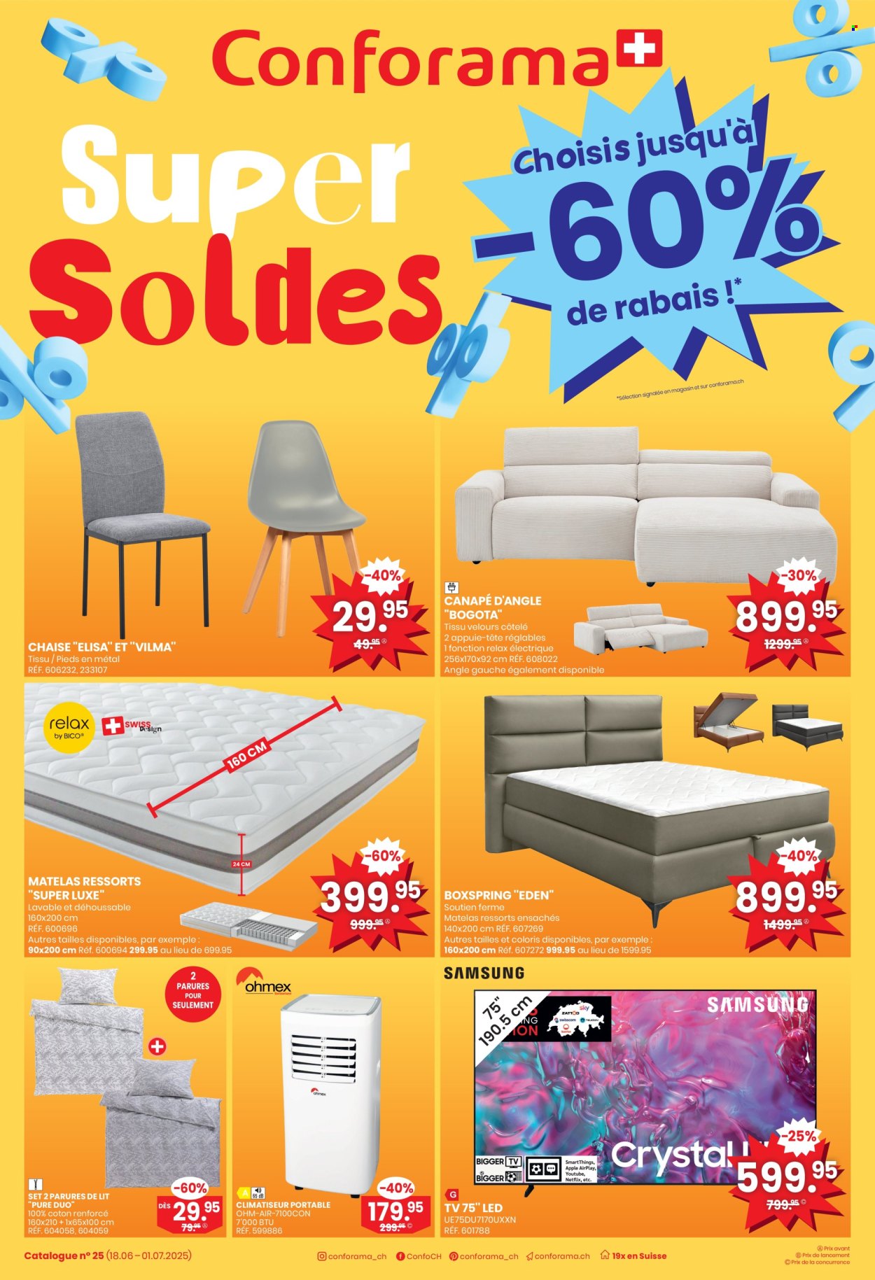 Volantino Conforama - 18.6.2025 - 1.7.2025. Pagina 1. Pagina 1