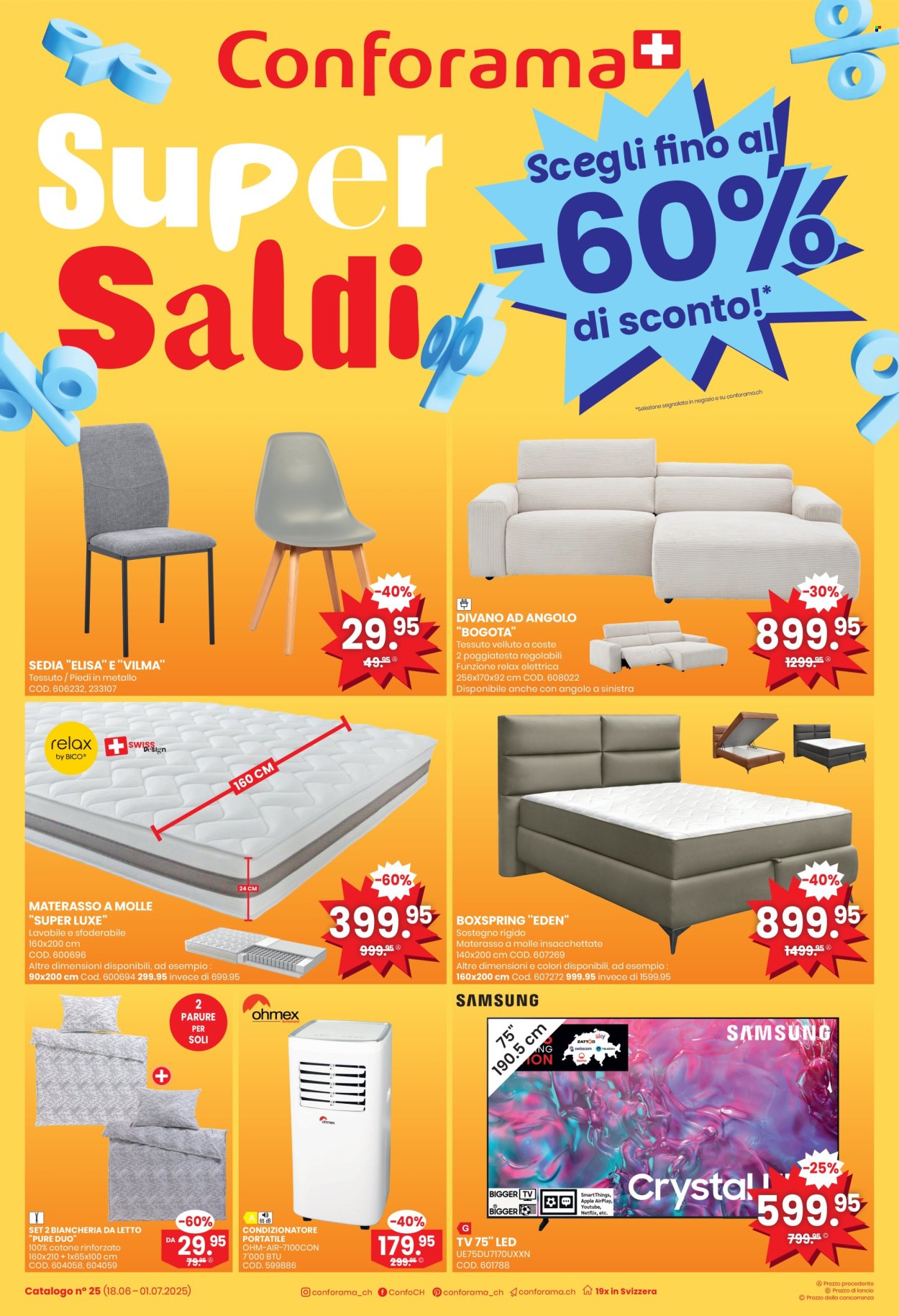 Volantino Conforama - 18.6.2025 - 1.7.2025. Pagina 1. Pagina 1
