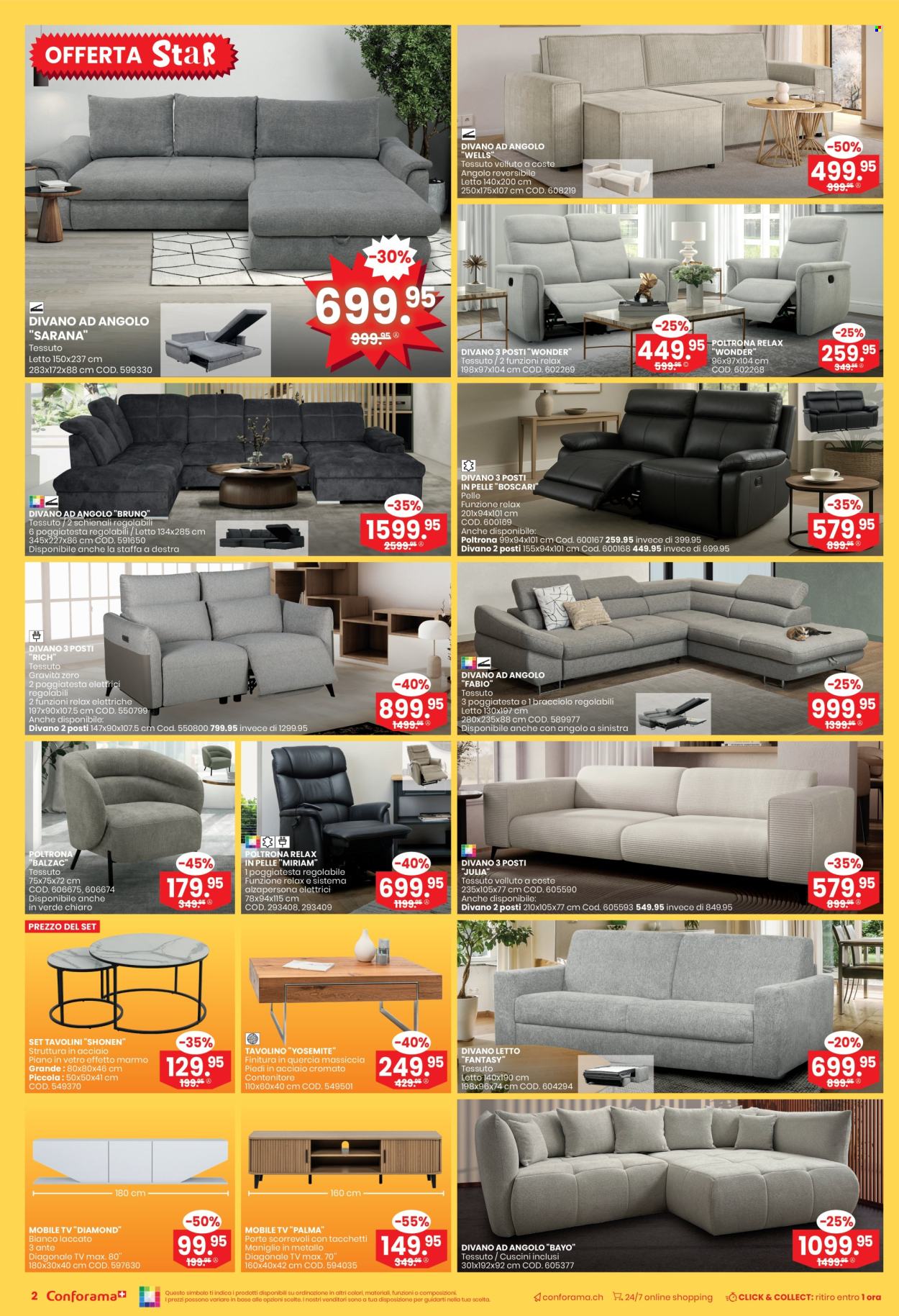 Volantino Conforama - 18.6.2025 - 1.7.2025. Pagina 2. Pagina 2