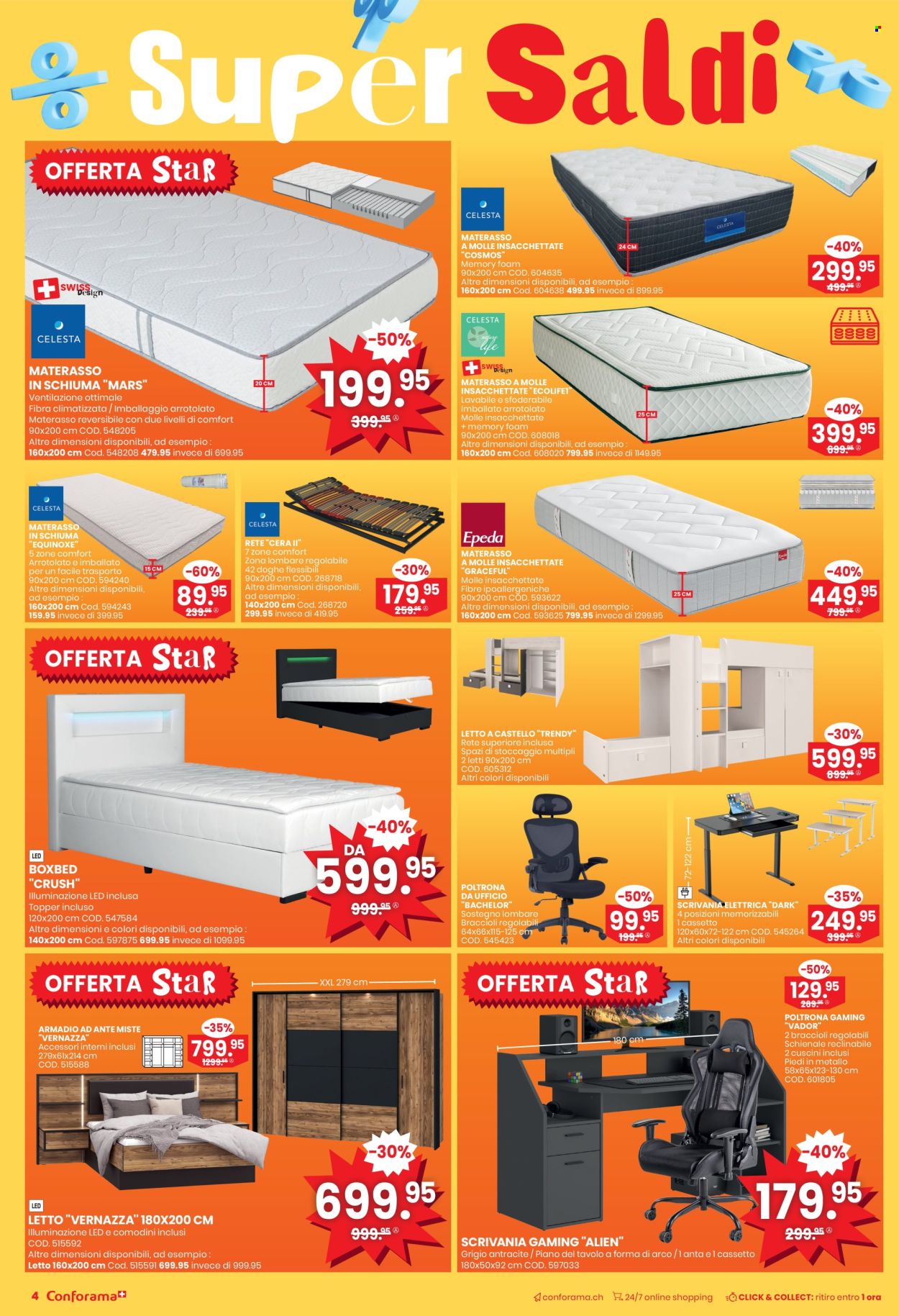 Volantino Conforama - 18.6.2025 - 1.7.2025. Pagina 4. Pagina 4