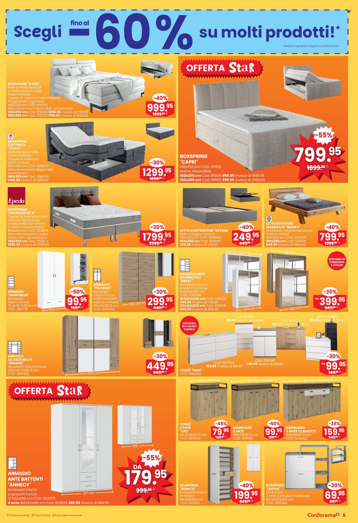 Volantino Conforama - 18.6.2025 - 1.7.2025. Pagina 5. Pagina 5