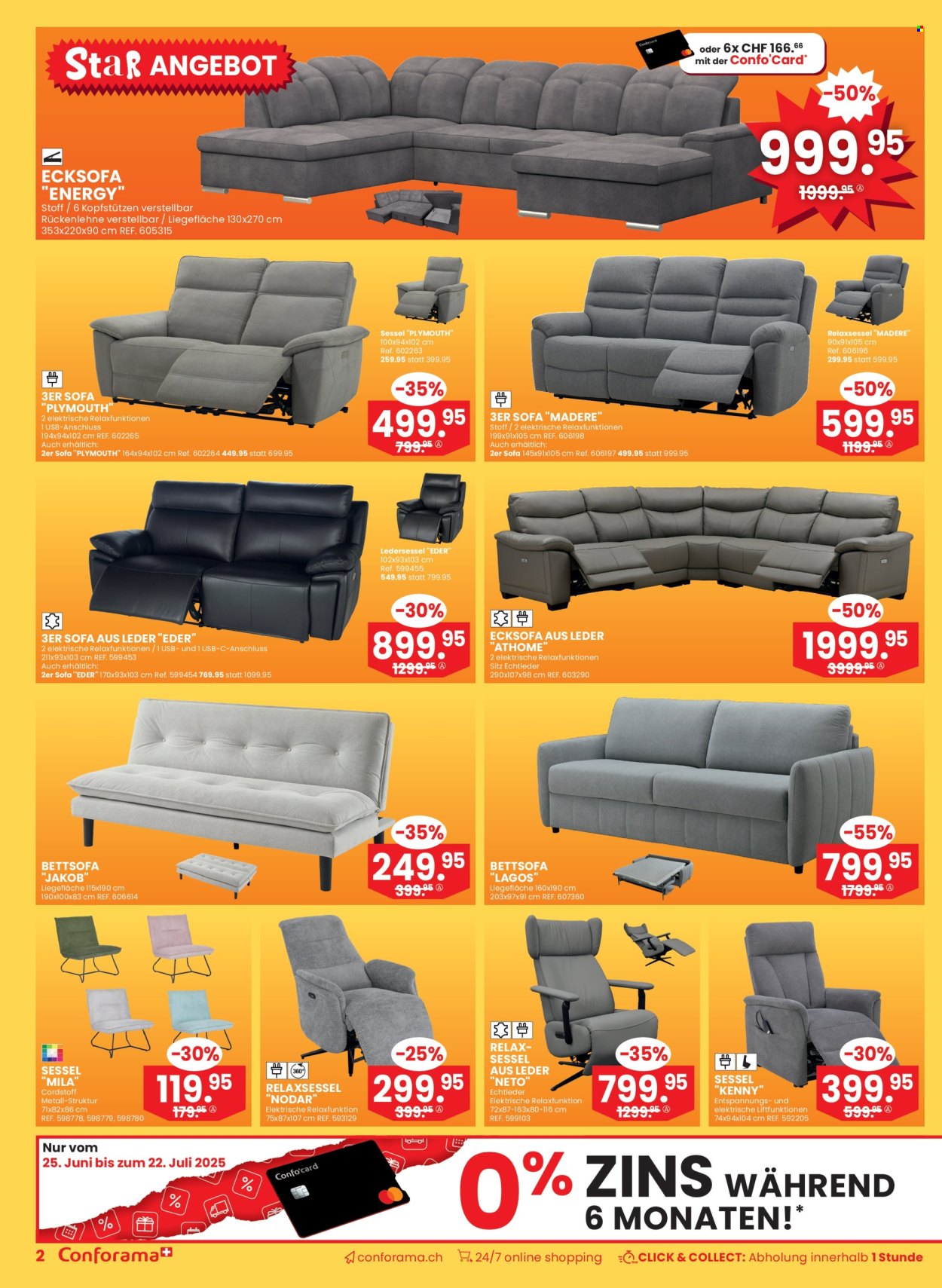 Volantino Conforama - 25.6.2025 - 8.7.2025. Pagina 2. Pagina 2