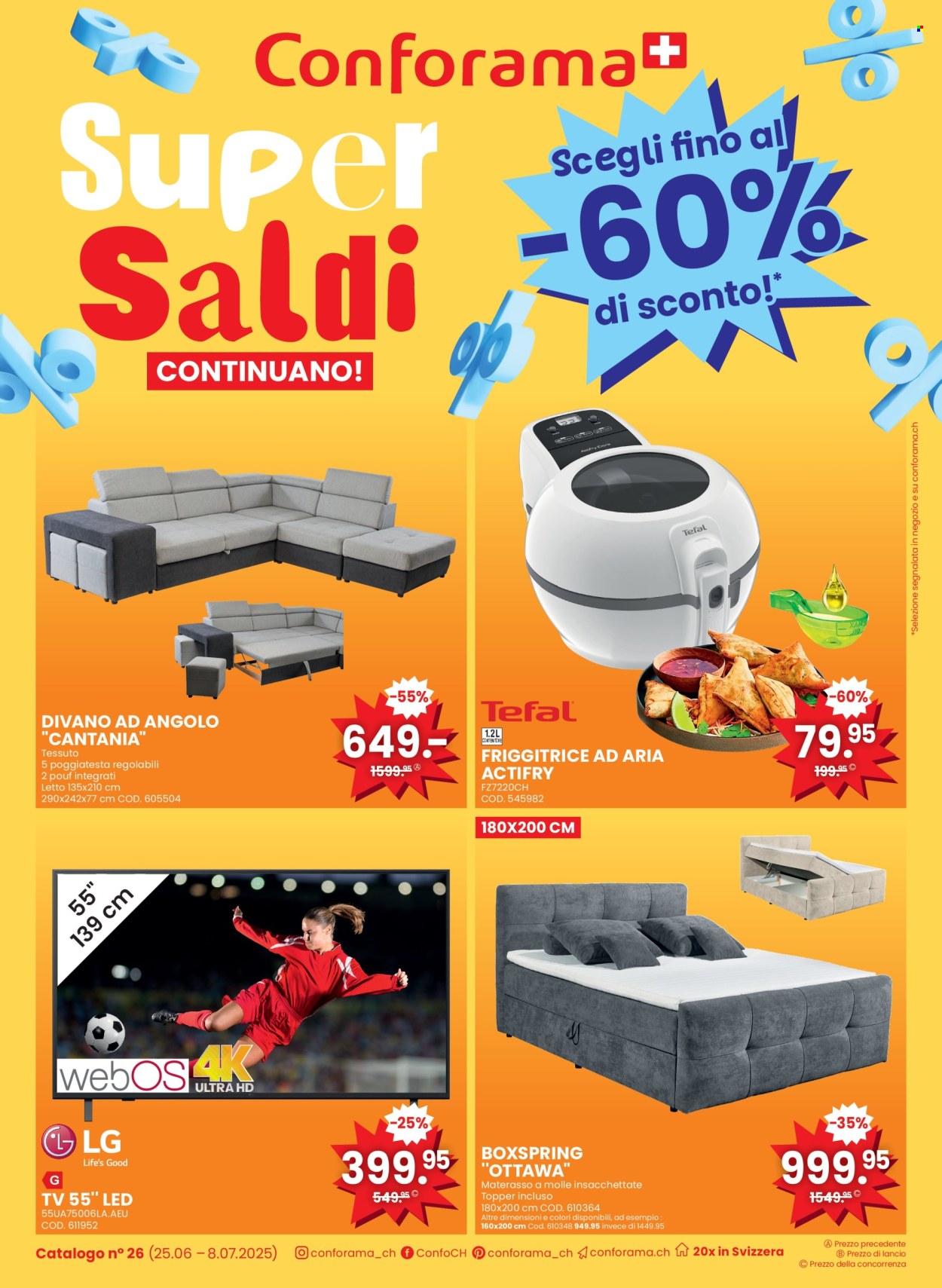 Volantino Conforama - 25.6.2025 - 8.7.2025. Pagina 1. Pagina 1
