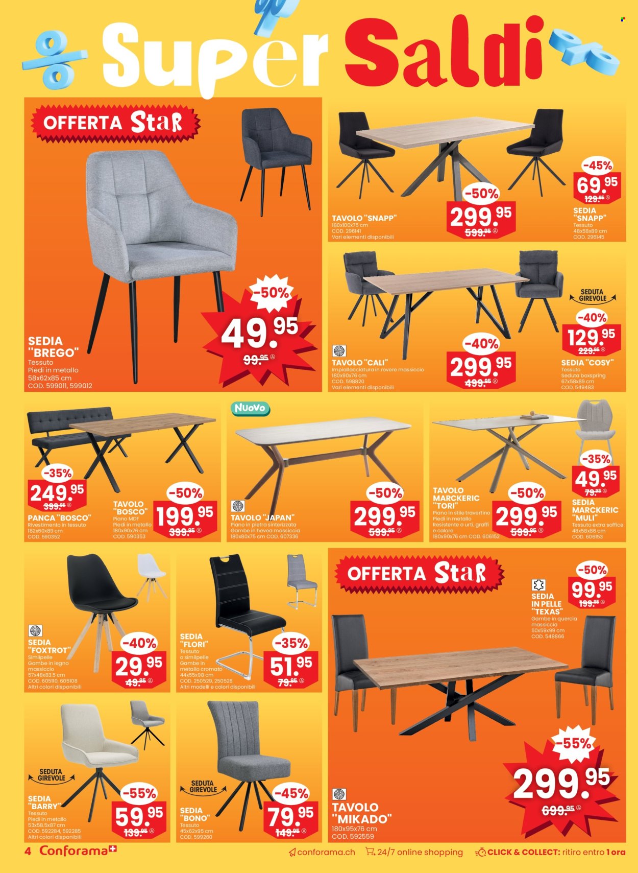 Volantino Conforama - 25.6.2025 - 8.7.2025. Pagina 4. Pagina 4