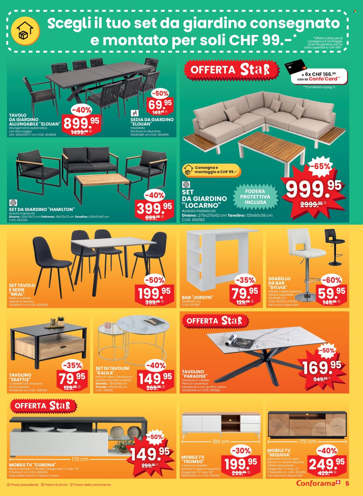 Volantino Conforama - 25.6.2025 - 8.7.2025. Pagina 5. Pagina 5