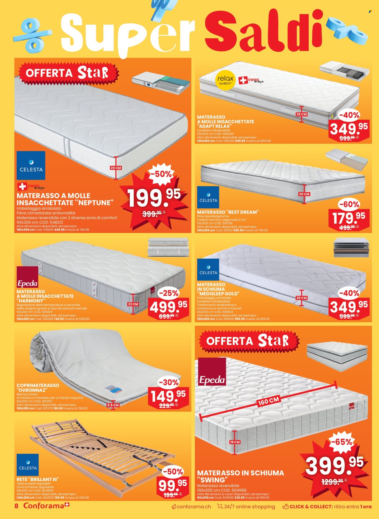 Volantino Conforama - 25.6.2025 - 8.7.2025. Pagina 8. Pagina 8