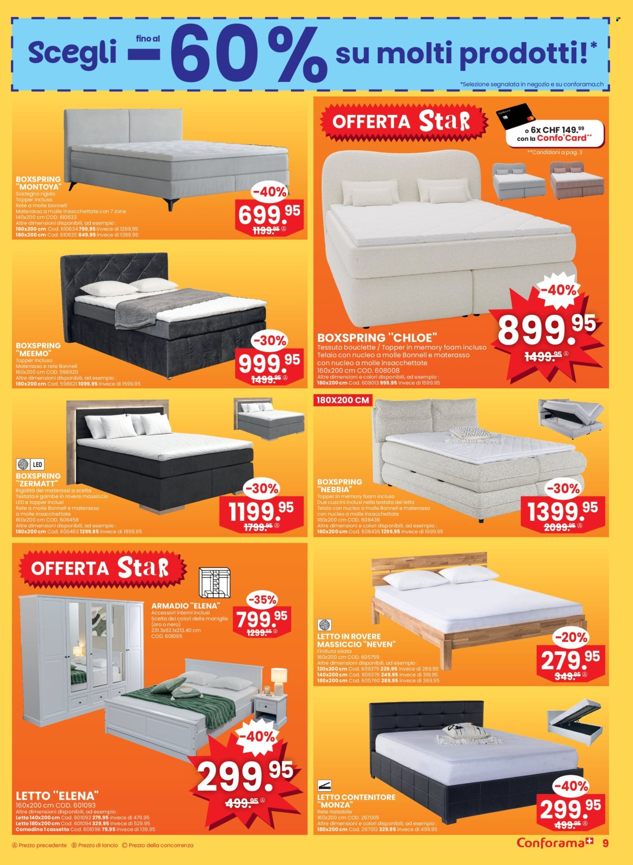 Volantino Conforama - 25.6.2025 - 8.7.2025. Pagina 9. Pagina 9