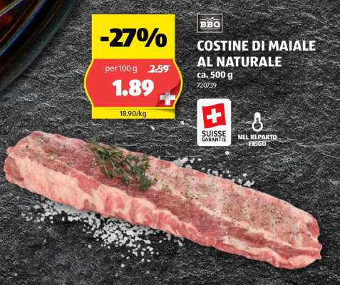 Costine di maiale al naturale