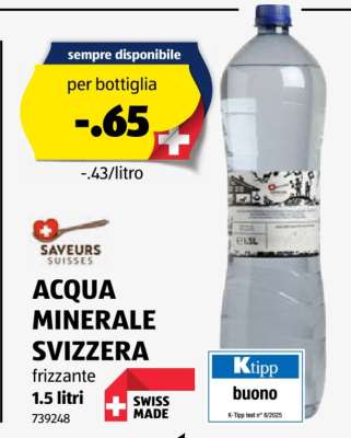 Acqua minerale svizzera