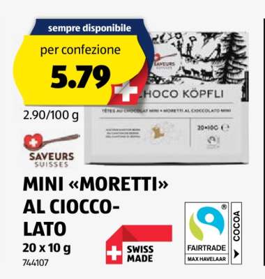 MINI «MORETTI» AL CIOCCOLATO