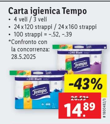 Carta igienica Tempo