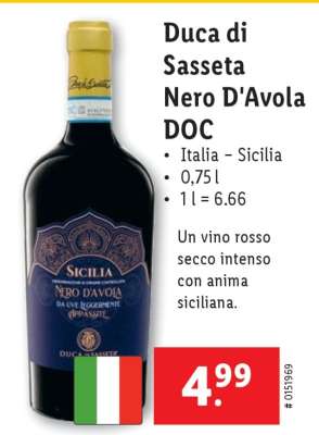 Duca di Sasseta Nero D'Avola DOC