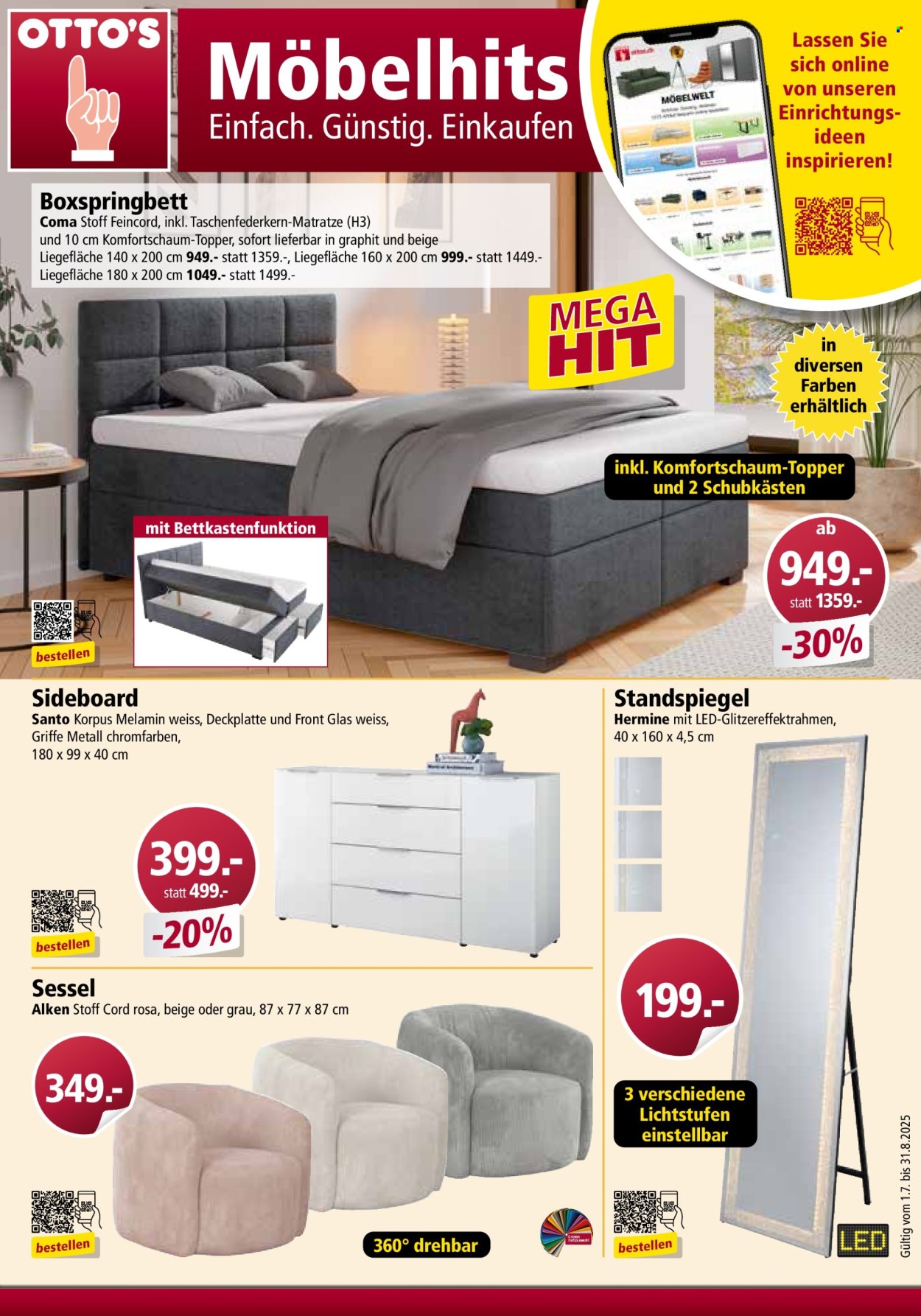 Volantino Otto's - 1.7.2025 - 31.8.2025. Pagina 1. Pagina 1