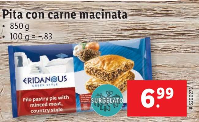 Pita con carne macinata