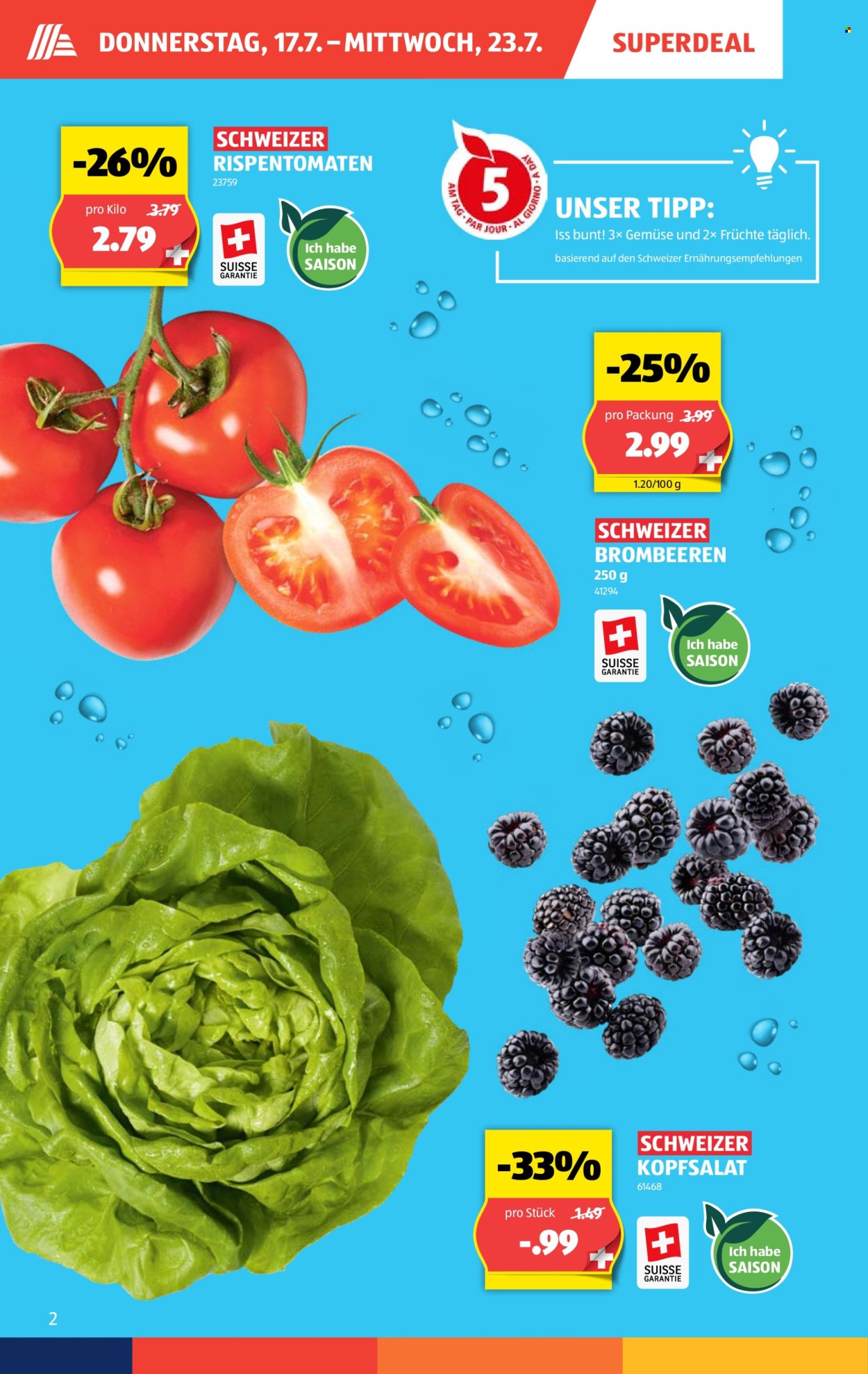 Volantino Aldi - 17.7.2025 - 23.7.2025. Pagina 2. Pagina 2