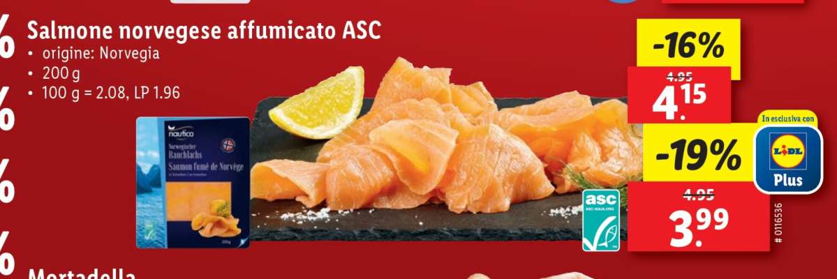 Salmone norvegese affumicato ASC