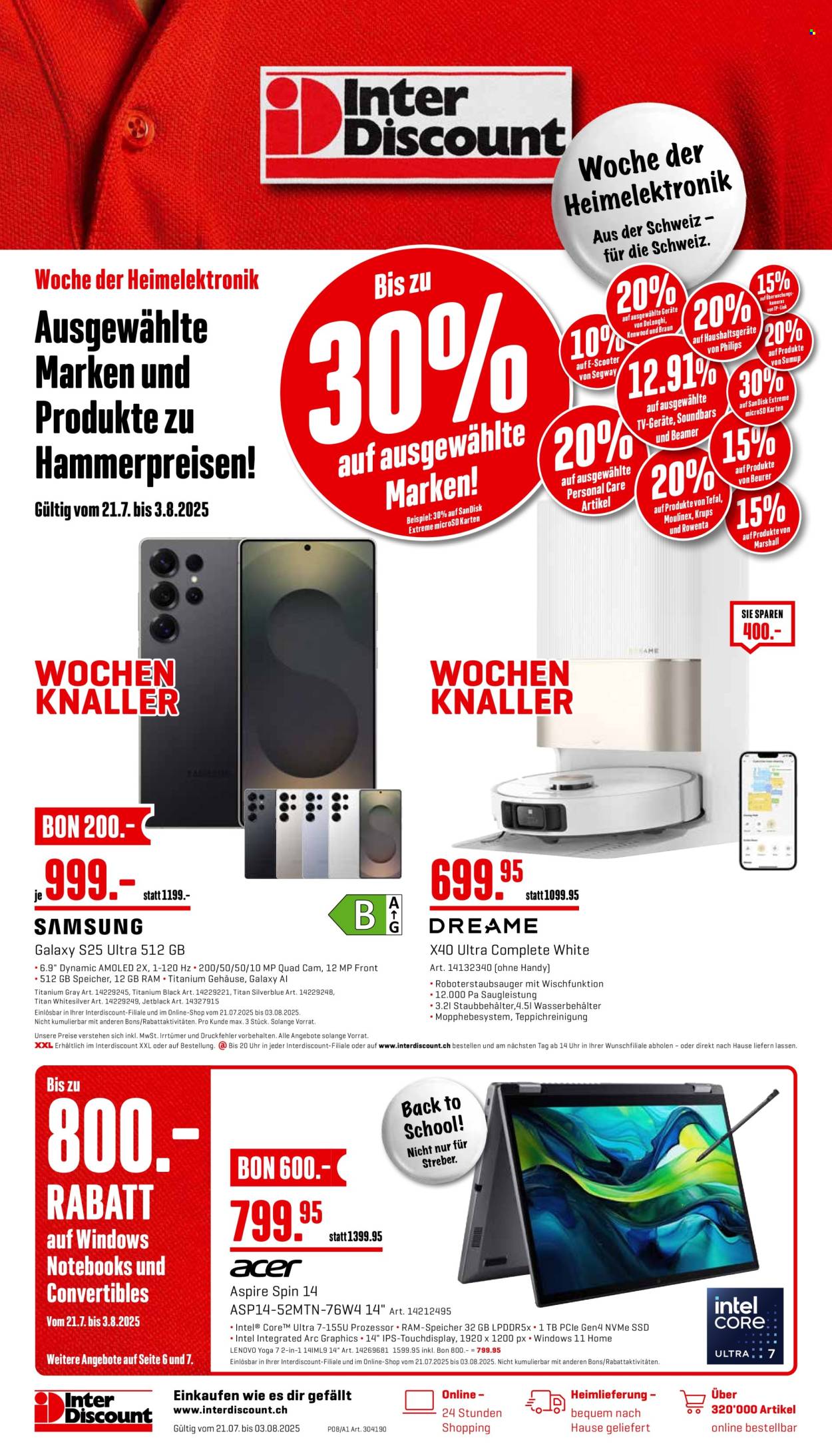 Volantino Interdiscount - 21.7.2025 - 3.8.2025. Pagina 1. Pagina 1